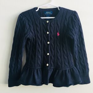 Polo Ralph Lauren Girl’s 4T Navy Sweater Cardiagan